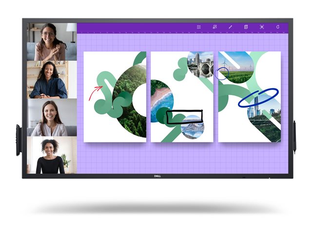 Dell P5524QT - 55" Diagonal Class (54.64" viewable) LED-backlit LCD display - interactive - with touchscreen (multi touch) - 4K UHD (2160p) 3840 x 2160