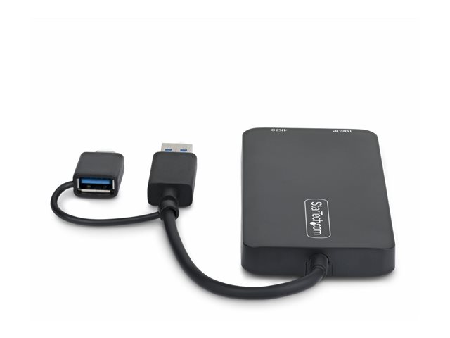 USB A USB C to Dual HDMI Adapter Win Mac