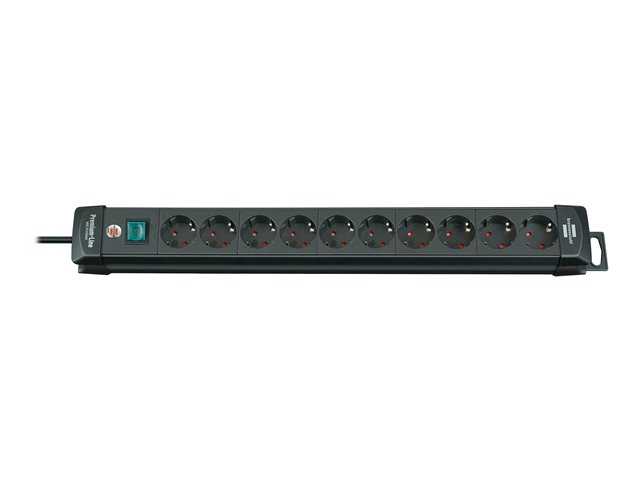 Brennenstuhl Stekkerdoos Premium-Line 10-voudig zwart 3.00 m