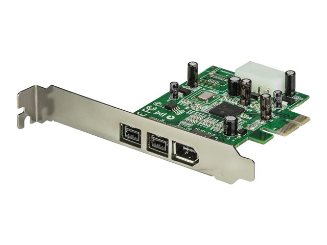 StarTech.com 3 Port 2b 1a 1394 PCI Express FireWire Card Adapter - 1394 FW PCIe FireWire 800 / 400 Card (PEX1394B3) - FireWire adapter - PCIe - FireWire 800 - 2 ports + 1 x FireWire - for P/N: BNDTB10GI, BNDTB210GSFP, BNDTB310GNDP, BNDTB410GSFP, BNDTB4M2E1, BNDTBUSB3142