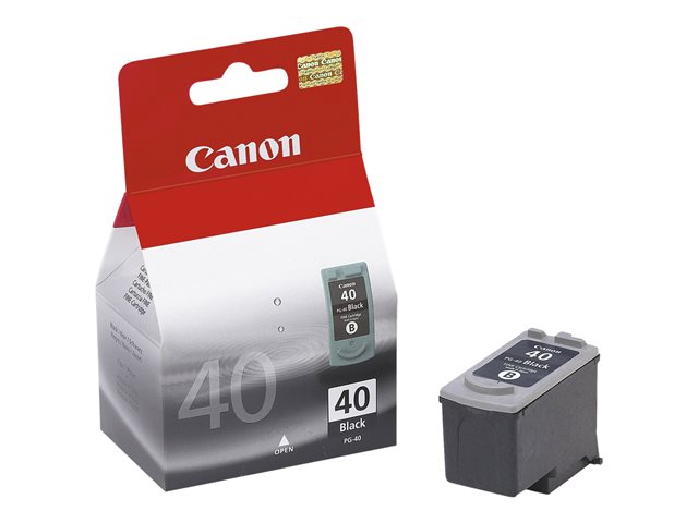 Canon PG-40BK - 16 ml - High Yield - pigmented black - original - ink cartridge - for FAX JX210, PIXMA iP1800, iP1900, iP2600, MP140, MP190, MP210, MP220, MP470, MX300, MX310