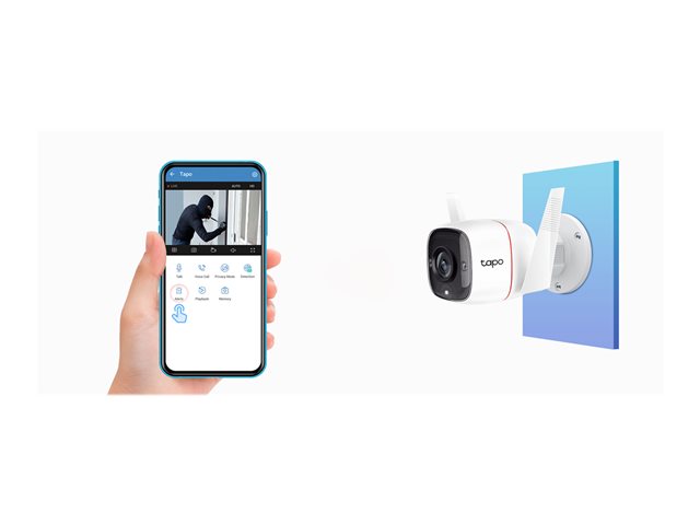 TP-Link TC65 V1 - Network surveillance camera - outdoor - weatherproof - colour (Day&Night) - 3 MP - 1296p - fixed focal - audio - wireless - Wi-Fi - H.264 - DC 9 V