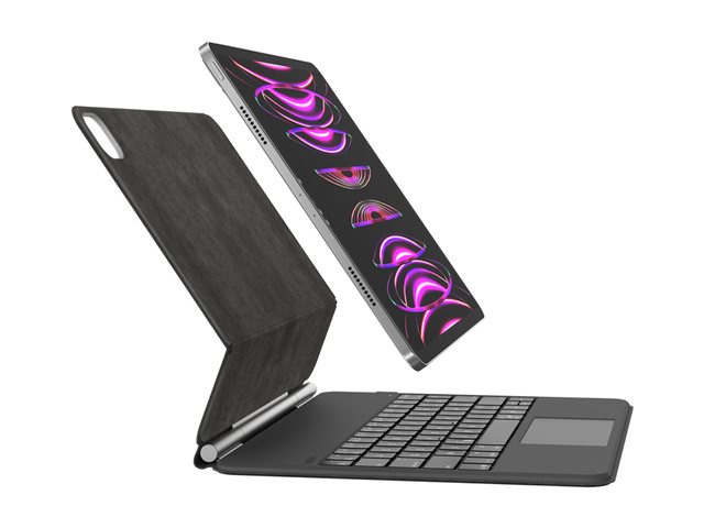 Belkin Connect Pro - Keyboard and folio case (protective case) - with magnetic stand - with touchpad - backlit - wireless - Bluetooth - AZERTY - French