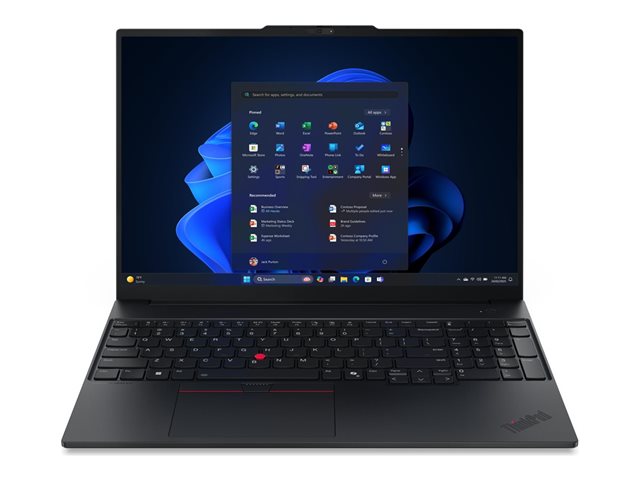 Lenovo ThinkPad E16 Gen 3 21ST - 180-degree hinge design - AMD Ryzen 5 - 220 / up to 4.9 GHz - Win 11 Pro - Radeon 740M - 16 GB RAM - 512 GB SSD TCG Opal Encryption 2, NVMe - 16\" IPS 1920 x 1200 - Gigabit Ethernet - Wi-Fi 6E, Bluetooth - black - kbd: English - with 2 Years Lenovo Depot Support, CO2 Offset 0.5 ton (2nd Gen)