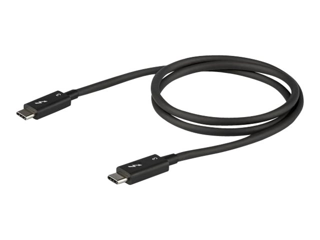 StarTech.com 2.6ft (80cm) Thunderbolt 3 Cable, 40Gbps, 100W PD, 4K/5K Video, Thunderbolt-Certified, Compatible w/ TB4/USB 3.2/DisplayPort - Thunderbolt cable - 24 pin USB-C (M) to 24 pin USB-C (M) - Thunderbolt 3 / USB / DisplayPort - 80 cm - 4K support, 5K support - black - for P/N: PEXUSB321C