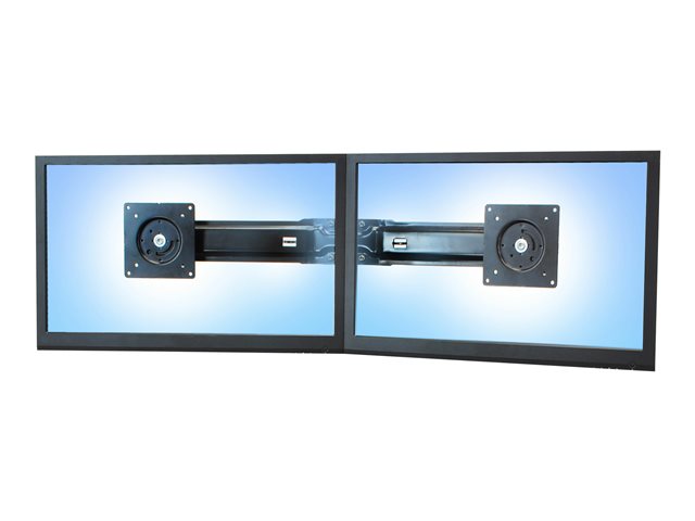 Ergotron - Mounting kit (handle, dual monitor mount) - for 2 LCD displays - black - screen size: 17\"-24\" - for P/N: 45-353-026