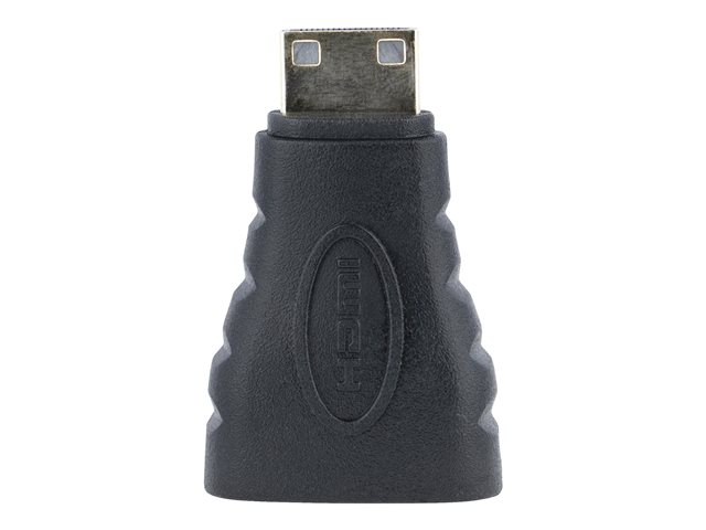StarTech.com Mini HDMI to HDMI Adapter, 4K High Speed HDMI Adapter, 4K 30Hz Ultra HD High Speed HDMI Adapter, HDMI 1.4, Gold Plated Connectors, UHD Mini HDMI Adapter 4K, Black - Mini HDMI to HDMI Converter - HDMI adapter - HDMI female to 19 pin mini HDMI Type C male - black