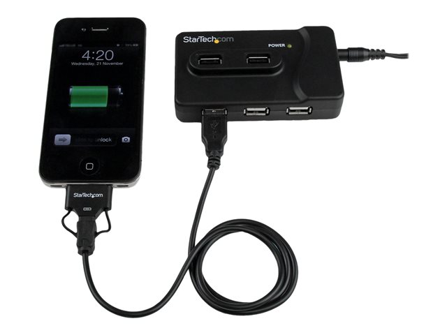 StarTech.com 7 Port USB Hub - 2 x USB 3A, 4 x USB 2A, 1 x Dedicated Charging Port - Multi Port Powered USB Hub with 20W Power Adapter (ST7320USBC) - Hub - 2 x SuperSpeed USB 3.0 + 4 x USB 2.0 - desktop - for P/N: MSDREADU3CA, SDMSDRWU3AC, USB312SAT3CB, USB315CB2M, USBLTM1MBK, USBLTM1MWH