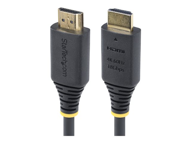 StarTech.com 1.5m (4.9ft) Premium Certified High Speed HDMI Cable, 4K60Hz - Premium High Speed - HDMI cable with Ethernet - HDMI male to HDMI male - 1.5 m - black - 4K60Hz support, passive