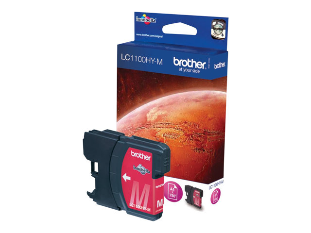 Brother LC1100HYM - High Yield - magenta - original - ink cartridge - for Brother DCP-6690CW, MFC-5890CN, MFC-5895CW, MFC-6490CW, MFC-6890CDW, Justio MFC-5890CN