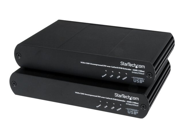 StarTech.com USB DVI over Cat 5e / Cat 6 KVM Console Extender - 1920x1200 - KVM / USB extender - up to 328 ft - SV565UTPDUV - KVM / USB extender - over CAT 5e/6 - up to 100 m - for P/N: SVA5M4NEUA
