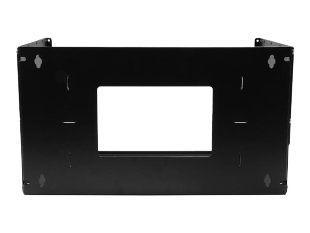 StarTech.com 4U Open Frame Wall Mount Network Rack w/ Built in Shelf - 2-Post Adjustable Depth (12\" to 18\") Equipment Rack - 75.2lbs (WALLSHELF4U) - Rack (wall mount) - black - 4U - 19\" - for P/N: CABSCRWS1032