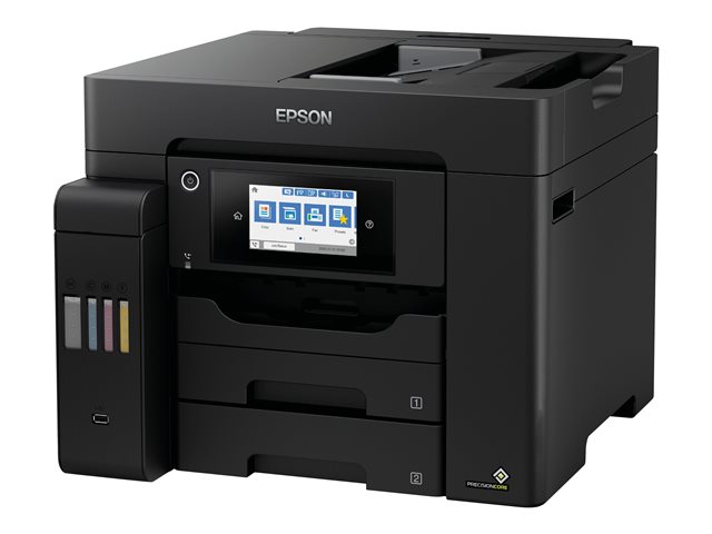 Epson EcoTank ET-5800 - Multifunction printer - colour - ink-jet - A4 (210 x 297 mm) (original) - A4 (media) - up to 25 ppm (printing) - 550 sheets - 33.6 Kbps - USB 2.0, LAN, Wi-Fi(ac) - black