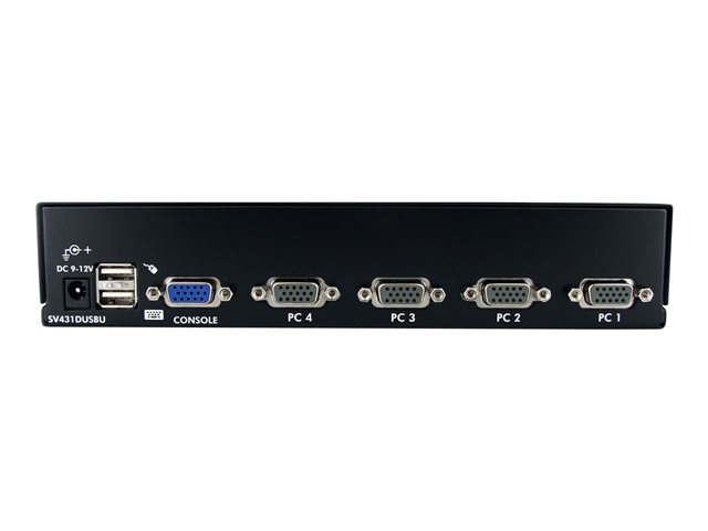 StarTech.com 4-Port USB KVM Swith with OSD - TAA Compliant - 1U Rack Mountable VGA KVM Switch (SV431DUSBU) - KVM switch - 4 x KVM port(s) - 1 local user - desktop - for P/N: IM12D1500P, RACKCOND17HD, RKCONS1701, SVA12M2NEUA, SVA12M5NA, SVUSBVGA10, SVUSBVGA6
