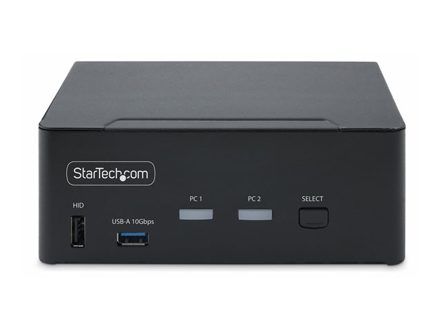 StarTech.com 2-Port Dual-Monitor DisplayPort KVM Switch, 8K 60Hz / 4K 144Hz, DP 1.4, 2x USB 10Gbps Ports, 4x USB HID Ports, Hotkey Switching, TAA Compliant - KVM / audio / USB switch - 2 x KVM / audio / USB - 1 local user - desktop - TAA Compliant