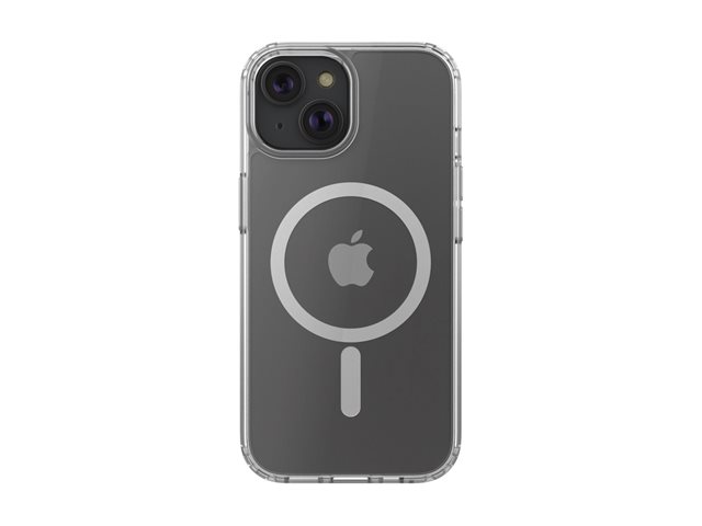Belkin SheerForce - Back cover for mobile phone - magnetic - MagSafe compatibility - clear - thin, lightweight - for Apple iPhone 15