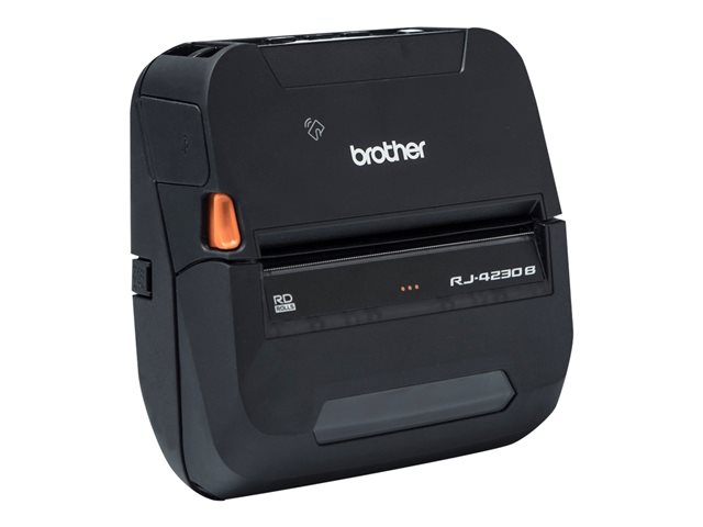 Brother RuggedJet RJ-4230B - Receipt printer - direct thermal - Roll (11.4 cm) - 203 x 203 dpi - up to 127 mm/sec - USB 2.0, Bluetooth 4.2
