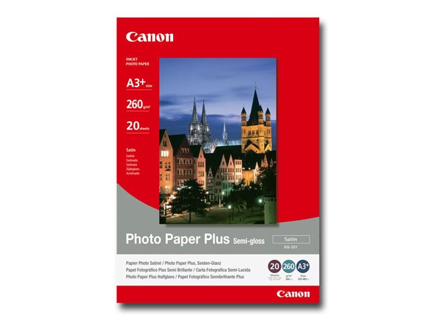 Canon Photo Paper Plus SG-201 - Semi-glossy - A3 plus (329 x 423 mm) - 260 g/m² - 20 sheet(s) photo paper - for i9950, PIXMA iX4000, iX5000, iX7000, PRO-1, PRO-10, PRO-100, Pro9000