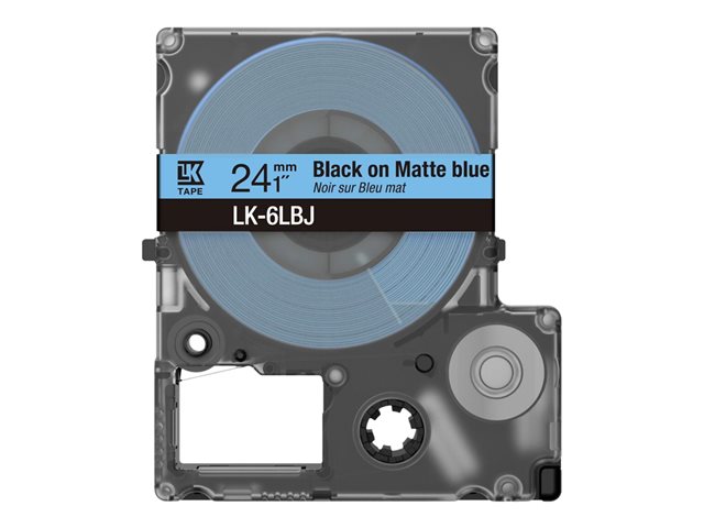 Epson LabelWorks LK-6LBJ - Black on matte blue - Roll (2.4 cm x 8 m) 1 cassette(s) hanging box - tape - for LabelWorks LW-C610