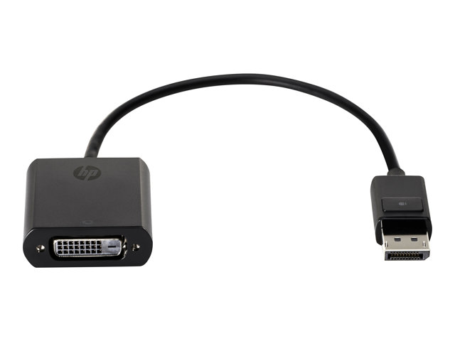 HP DisplayPort to DVI Adapter - DisplayPort adapter - DisplayPort (M) to DVI-D (F) - black - for ProBook 64X G4, 650 G4, 650 G5, ZBook 14 G2, 14u G4, 15 G2, 15u G2, 15u G3, 15u G4, 17 G3
