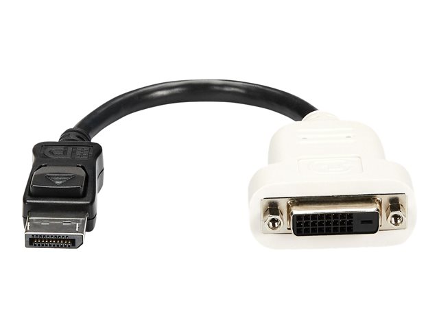 StarTech.com DisplayPort to DVI Adapter - 1920x1200 - Display Port to DVI Dongle - Passive DP to DVI-D Adapter (DP2DVI) - DisplayPort adapter - single link - DisplayPort (M) to DVI-D (F) - 24 cm - latched - for P/N: DK30CH2DEP, DK30CH2DEPUE, MST14DP123DP, TB3DK2DPPDUE, TB3DKDPMAW, TB3DKDPMAWUE