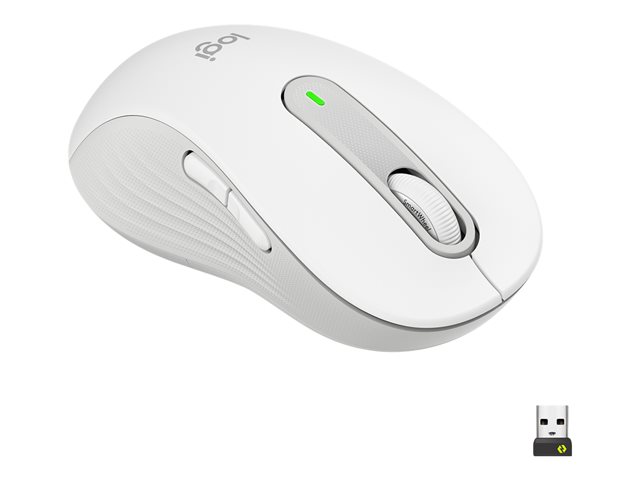 Logitech Signature M650 L - Mouse - large size - optical - 5 buttons - wireless - 2.4 GHz, Bluetooth - Logitech Logi Bolt USB receiver - off-white