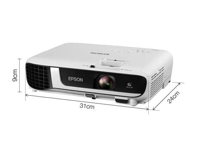 Epson EB-W51 - 3LCD projector - portable - 4000 lumens (white) - 4000 lumens (colour) - WXGA (1280 x 800) - 16:10 - 720p