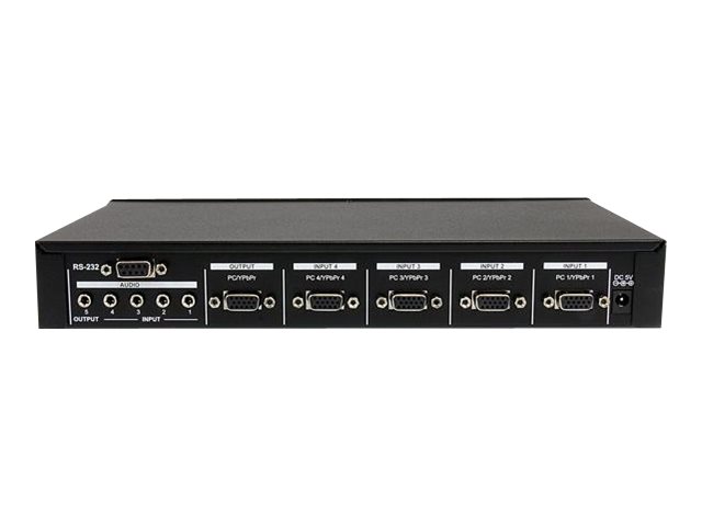 4 Port VGA Video Audio Switch with RS232