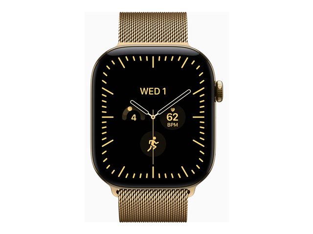Apple Watch Series 12 GPS + Cellular 46mm Radiant Gold Titanium Case with Radiant Gold Milanese Loop - M/L