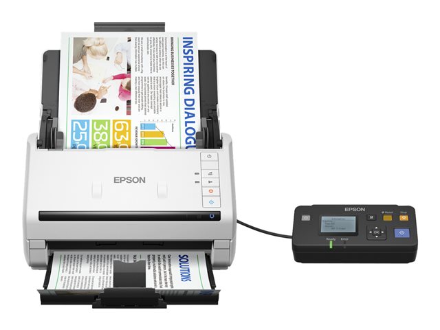 Epson WorkForce DS-530N - Document scanner - Duplex - A4 - 600 dpi x 600 dpi - up to 35 ppm (mono) / up to 35 ppm (colour) - ADF (50 sheets) - up to 4000 scans per day - USB 3.0, Gigabit LAN