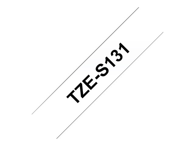 Brother TZe-S131 - Extra strength adhesive - black on clear - Roll (1.2 cm x 8 m) 1 cassette(s) laminated tape - for Brother PT-D210, D600, H110, P-Touch PT-1005, 1880, E310, E800, P-Touch Cube Plus PT-P710
