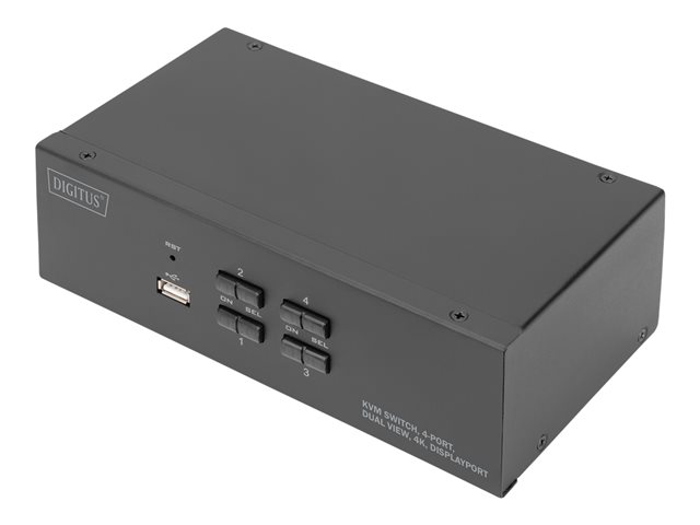 KVM Switch 4 Port Dual Display 4K
