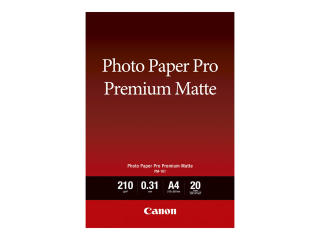 Canon Pro Premium PM-101 - Smooth matte - 310 micron - A4 (210 x 297 mm) - 210 g/m² - 20 sheet(s) photo paper - for PIXMA PRO-1, PRO-10, PRO-100