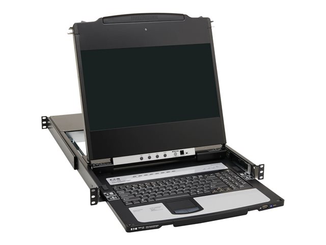 Eaton Tripp Lite Series DisplayPort IP KVM Console Switch 8-Port 17in LCD Dual Rail 1URM - KVM console with KVM switch - 8 ports - USB - 17\" - rack-mountable - 1920 x 1080 Full HD (1080p) @ 60 Hz - 8xDisplayPort - black - 1U - TAA Compliant
