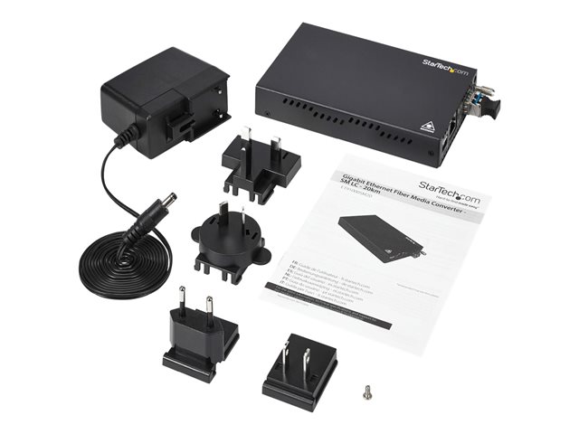 StarTech.com Singlemode (SM) LC Fiber Media Converter for 1Gbe Network - 20km - Gigabit Ethernet - 1310nm - with SFP Transceiver (ET91000SM20) - Fibre media converter - 1GbE - 1000Base-LX, 1000Base-T - RJ-45 / LC single-mode - up to 20 km - 1310 nm - for P/N: SVA12M2NEUA, SVA12M5NA