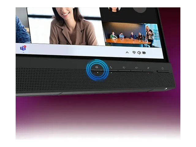Lenovo ThinkVision T24mv-30 - LED monitor - 24\" (23.8\" viewable) - 1920 x 1080 Full HD (1080p) - IPS - 250 cd/m² - 1000:1 - 4 ms - HDMI, DisplayPort, USB-C - speakers - raven black - Campus