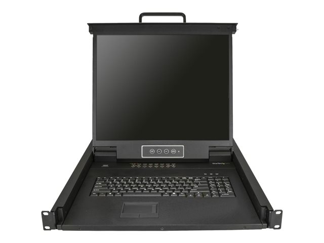 StarTech.com 16 Port Rackmount KVM Console with 6ft Cables, Integrated KVM Switch with 19\" LCD Monitor, Fully Featured 1U LCD KVM Drawer- OSD KVM, Durable 50,000 MTBF, USB + VGA Support - 19in. LCD KVM Console (RKCONS1916K) - KVM console with KVM switch - 16 ports - PS/2, USB - US - 19\" - rack-mountable - 1280 x 1024 - 250 cd/m² - 1000:1 - VGA - black - 1U