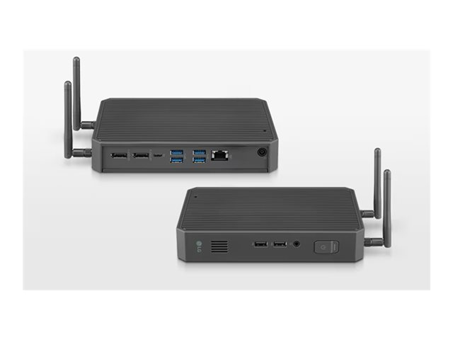 LG CQ600I-6P - Thin client - USFF 1 x Celeron N5105 / up to 2.9 GHz - RAM 8 GB - SSD - eMMC 16 GB - NVMe - UHD Graphics - Gigabit Ethernet, IEEE 802.11ax (Wi-Fi 6) - IGEL OS - monitor: none - dark grey