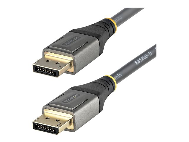 StarTech.com 13ft (4m) VESA Certified DisplayPort 1.4 Cable, 8K 60Hz HDR10, Ultra HD 4K 120Hz DP Video Cable, DisplayPort to DisplayPort Cable, DP Cord for Monitors/Displays, M/M - DP 1.4 Cable with Latches (DP14VMM4M) - DisplayPort cable - DisplayPort (M) to DisplayPort (M) - DisplayPort 1.4 - 4 m - 4K120Hz (3840 x 2160) support, 8K60Hz (7680 x 4320) support, molded, passive - black, grey