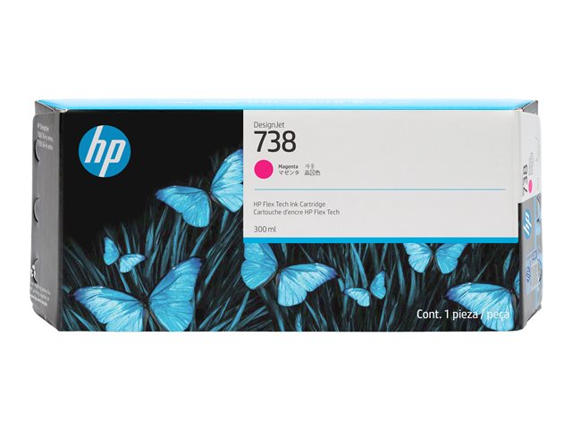 HP 738 - 300 ml - magenta - original - DesignJet - ink cartridge - for DesignJet T950