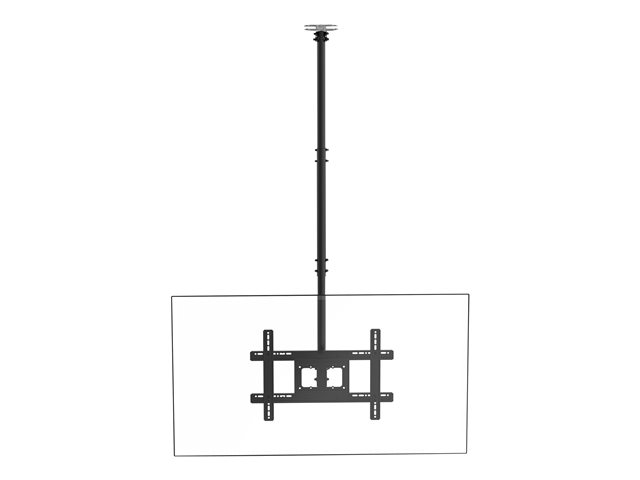 VISION Display Ceiling Mount - LIFETIME WARRANTY - fits monitors and displays 32-75\" with VESA sizes from 100 x 100 to 600 x 400 - distance from ceiling to centre of screen 707-1577 mm / 27.8-62.1\" - tilt adjustment -5 to 25 degrees - swivel adjustment 60 degrees - SWL 50 kg / 110 lb - cable management - black
