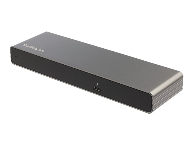 StarTech.com Thunderbolt 3 Dock, Dual 4K 60Hz Monitor TB3 Docking Station with DisplayPort, HDMI & 1080p VGA, 85W Power Delivery & Charging, Gigabit Ethernet, Universal Thunderbolt 3 Dock - TB3 Dock w/ 85W PD (TB3DK2DHVUE) - Docking station - Thunder
