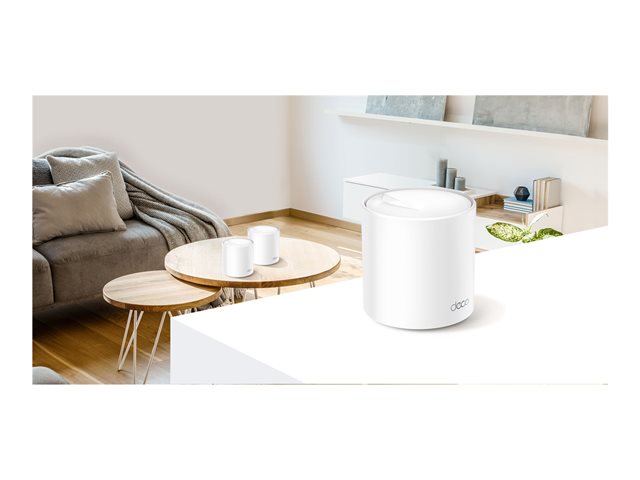 TP-Link Deco X60 V3.2 - Wireless router - mesh 2-port switch - 1GbE - Wi-Fi 6 - Dual Band