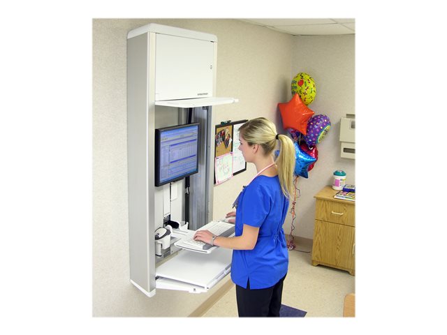 Ergotron StyleView VL - PC enclosure system - wall mountable - 22\" - white