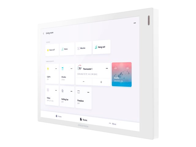 Crestron TSW-770-GV series TSW-770-GV-W-S - Government Version - control panel with touch screen - 7\", wall mount - wired - 10/100 Ethernet - smooth white