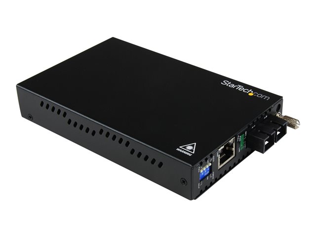 StarTech.com Multimode (MM) SC Fiber Media Converter for 1Gbe Network - 550m Range - Gigabit Ethernet -Remote Monitoring - 850nm (ET91000SC2) - Fibre media converter - 1GbE - 1000Base-LX, 1000Base-SX, 1000Base-T - RJ-45 / SC multi-mode - up to 550 m
