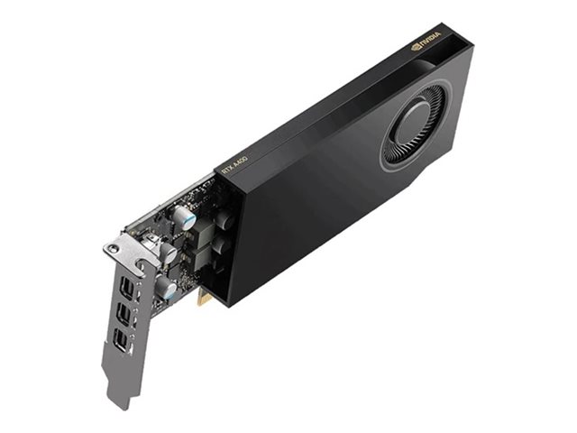 NVIDIA RTX A400 - Graphics card - RTX A400 - 4 GB GDDR6 - PCIe 4.0 x8 - 4 x Mini DisplayPort