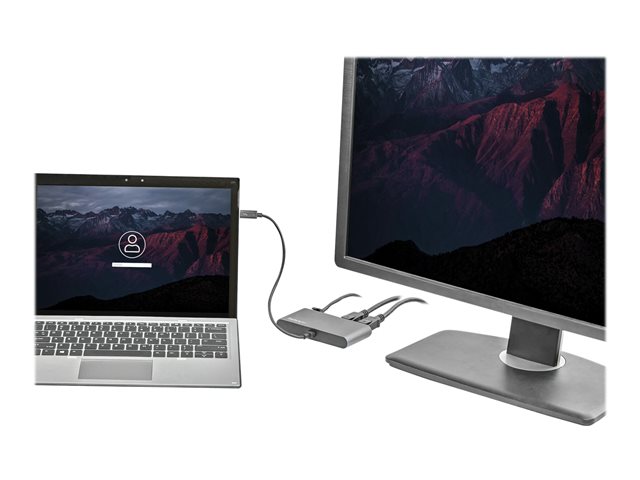 StarTech.com Thunderbolt 3 Mini Dock - Portable Dual Monitor w/ DP 4K 60Hz - 2X USB-A Hub (3.2/2.0), GbE - 28cm Cable - TB3 Multiport Adapter - Mac/Windows- Upgraded Version of TB3DKM2DP (TB3DKMDPL) - Docking station - Thunderbolt 3 - 2 x DP - 1GbE