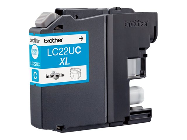 Brother LCLC22UC - XL - cyan - original - ink cartridge - for Brother DCP-J785DW, MFC-J985DW, INKvestment Work Smart MFC-J985DW, MFC-J985DW XL