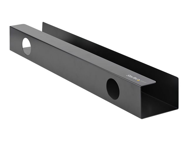 StarTech.com Under Desk Cable Management Tray, Cable Tray Organizer for Office/Standing Desk, Desk or Table Mount Cords/Wire/Power Strip Holder, Computer Cable Manager, 23-1/2\"L x 4-1/2\"D - Desk Cable Management (UDCMTRAY) - Cable management tray - u
